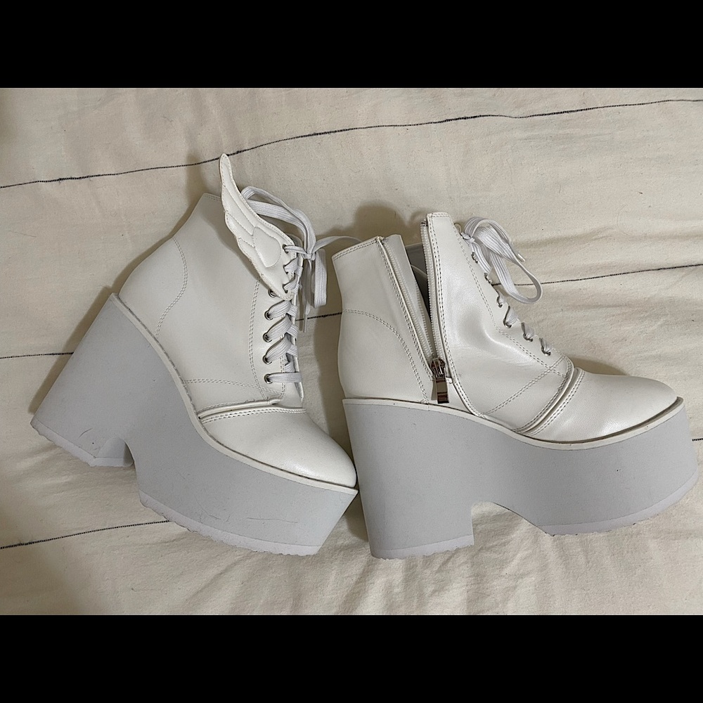 White demonia shoes